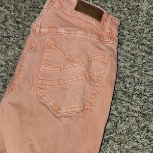 Shyanne Bell Bottom/ trumpet flare jeans: coral